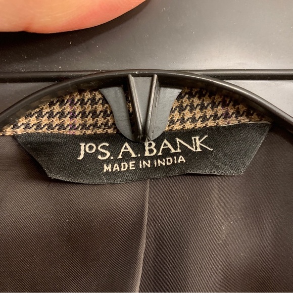 Jos. A. Bank Travelers Collection Tailored Fit Wool Brown Blazer Sport Coat 46L - Picture 9 of 10